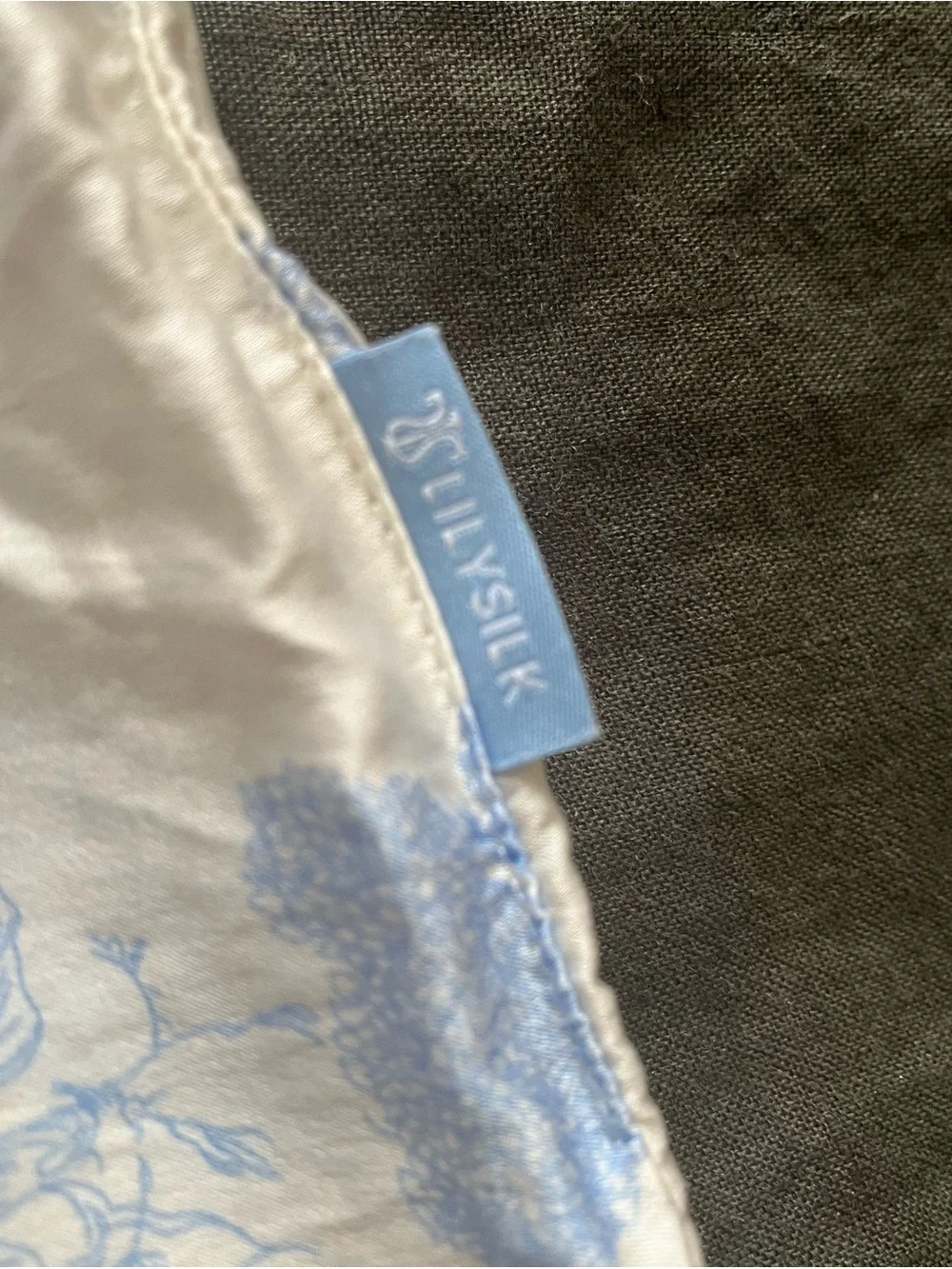 Silk La Terra Blue Toile Pillowcase - Envelope Closure